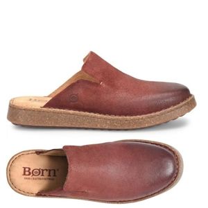 Born Selina mules clogs leather size 6